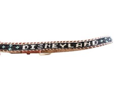 Kid's VTG Kid's Disneyland Western Beaded Leather Belt Size S/M