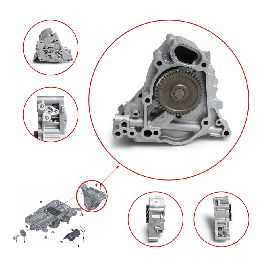 Engine Main Oil Pump Fit For BMW F10 F22 F32 F34 X1 X3 X4 X5 Z4 2.0T 11417610378 - Image 3 of 4