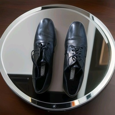 Munro American Black Leather Casual Cap Toe Shoes Womens Size 9N