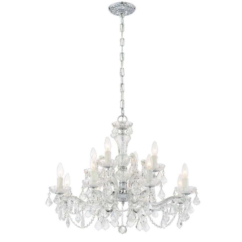 Crystorama Lighting Group 4479-CL-SAQ Maria Theresa 12 luces 29"W - Cromo Foto 3 de 4