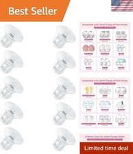 Silicone Breast Pump Flange Inserts Set 10PC Compatible with Momcozy More