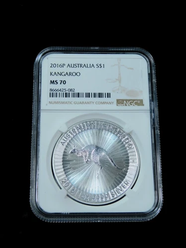 2016-P $1 Australia Kangaroo 1 oz .999 Fine Silver Coin - NGC MS70