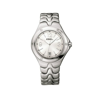 EBEL Sport Wave Quartz Date Silver Dial 40mm Ref.E9955K41 SS 1215048 Men's Watch