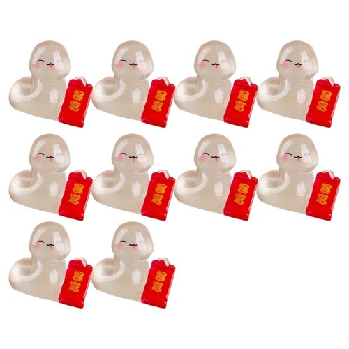 Pack of 10 Cartoon Glowing in Dark Snake Figurines Home Decoration - Picture 4 of 14