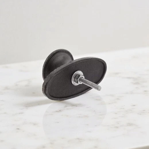 Antique Pewter Iron Metal Knob Kitchen Dresser Furniture Door Handle Pull - Image 3 of 3