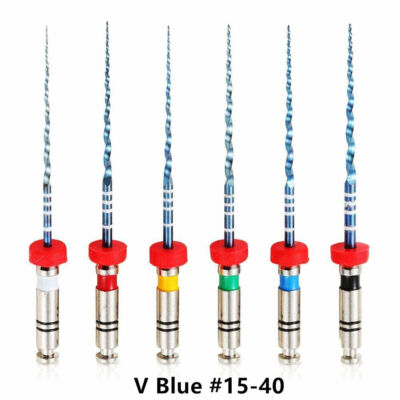 V Blue Dental NiTi Rotary Endo Files Heat Activated Root Canal File 25mm 21mm