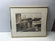 POLING BROS. TUGBOAT SHIP BOAT TANKER BARGE B&W VINTAGE SHIPYARD PHOTO DOCK OLD