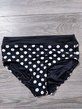 Swim Bottoms Adult Size 4 Black Polka Dot High Quality Swimwear Cute Womens