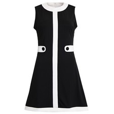 NEW MADCAP RETRO MOD 60s Sixties 1960s SLEEVELESS MINI DRESS A Go-Go MC454