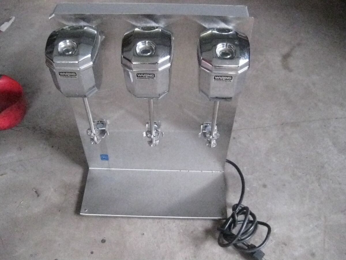 WARING COMMERCIAL INDUSTRIAL TRIPLE 3 HEAD MILKSHAKE DRINK MIXER BLENDER 31DM60 WARING COMMERCIAL INDUSTRIAL TRIPLE 3 HEAD MILKSHAKE DRINK MIXER BLENDER 31DM60