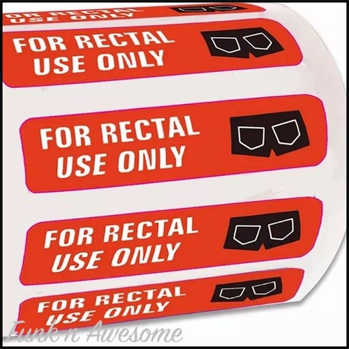 For Rectal Use Only STICKERS. Prank, Novelty, Funny. 20-100pcs. MULTI COLOURS - Picture 14 of 33
