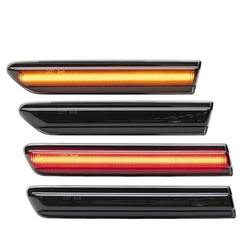 4X For 2004-2008 Acura TL Smoked LED Front Rear Side Marker Light Amber Red Lamp - Picture 11 of 15