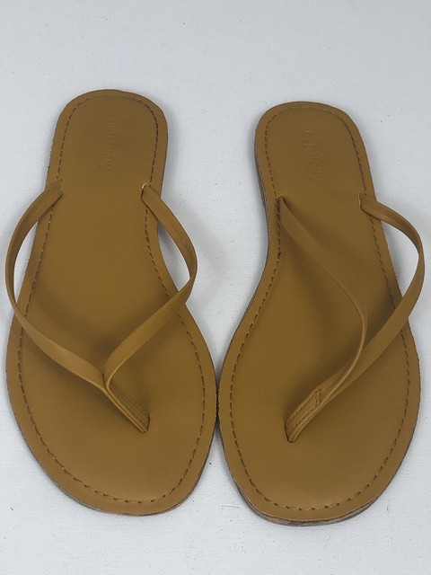old navy gold flip flops