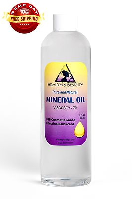 MINERAL OIL 70 VISCOSITY NF USP GRADE LUBRICANT by H&B Oils Center PURE 12 OZ
