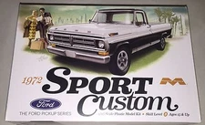 Moebius 1972 Ford Sport Custom Pickup Truck 1:25 scale model car kit 1220