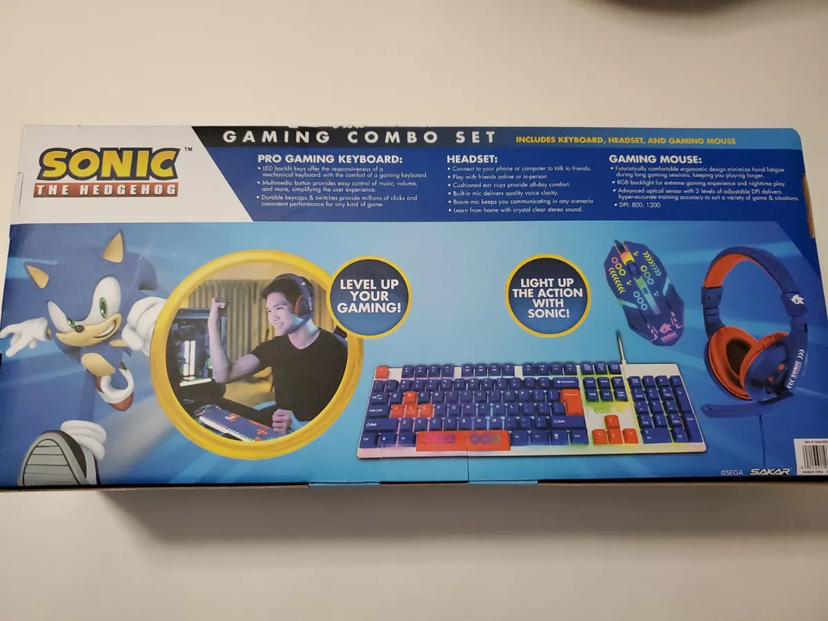 BRAND NEW! Sonic The Hedgehog Gaming Combo Set With Keyboard