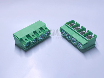 10X ED500V-04P DINKLE Connector 4 Pole 5mm Pitch PCB Screw Terminal Block 4-Pin