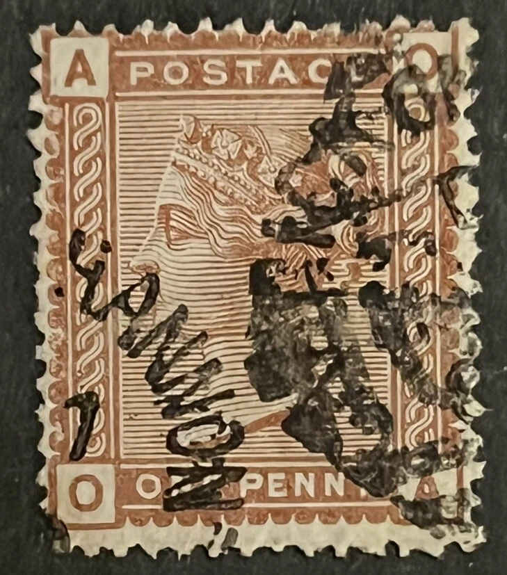 Travelstamps: 1880-81 Great Britain Stamps Sc #79 One Penny Queen Victoria Used - Image 2 of 4