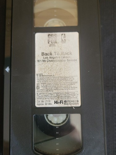 Vintage Back to Back LA Lakers 1987 1988 Meisterschaft Saison Video VHS NBA SELTEN - Bild 8 von 10
