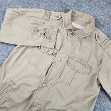 D-Lux military style heavyweight shirt mens XL Tan
