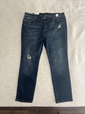 Judy Blue Slim Fit Distressed Jeans 3XL Style JB82104DK Dark Wash Stretchy Soft