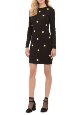 nicole miller long sleeve black dress Nicole Miller Womens 3/4 Sleeve Dresses for women (Black, X- Large)
