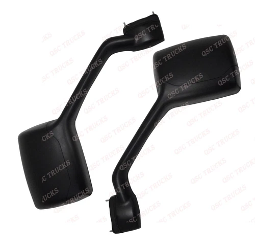QSC Black Hood Mirror Pair for Kenworth T680 Peterbilt 579 LH RH 