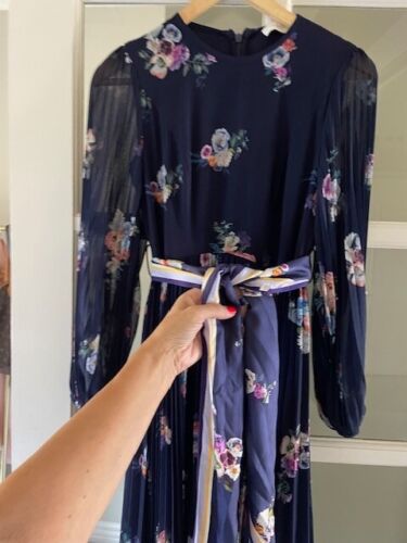 ZIMMERMANN SUNRAY FLOWER NAVY MIDI DRESS SIZE OP AUD 6 US 2 - PRISTINE CONDITION - Picture 1 of 9