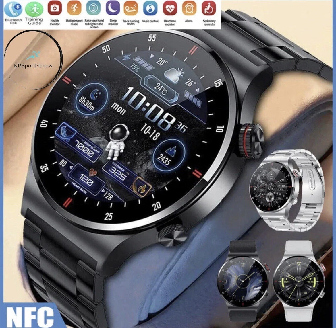 Smart Watch Men Fitness Tracker Heart Rate Bluetooth Call Women Sports Blood
Opens in a new window o