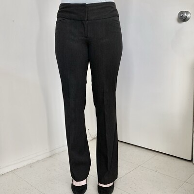 Express Design Studio Black Pinstripe Editor Pant Office Business Y2K 00S