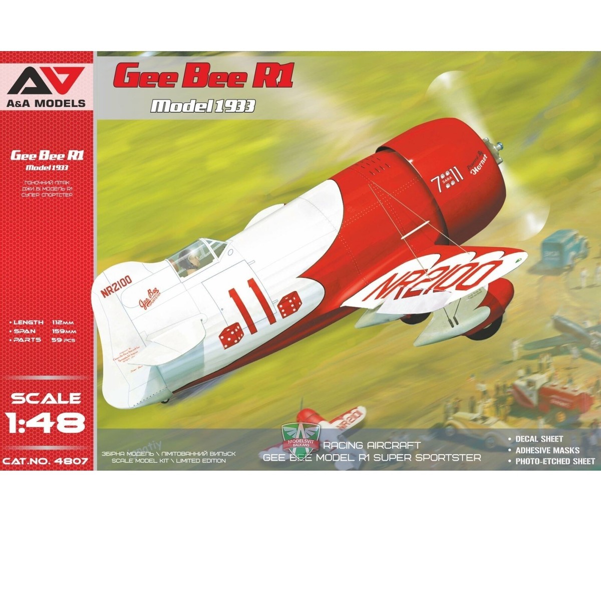 A&A Models AAM4807 Plastic model aicraft kit 1:48 Gee Bee R1