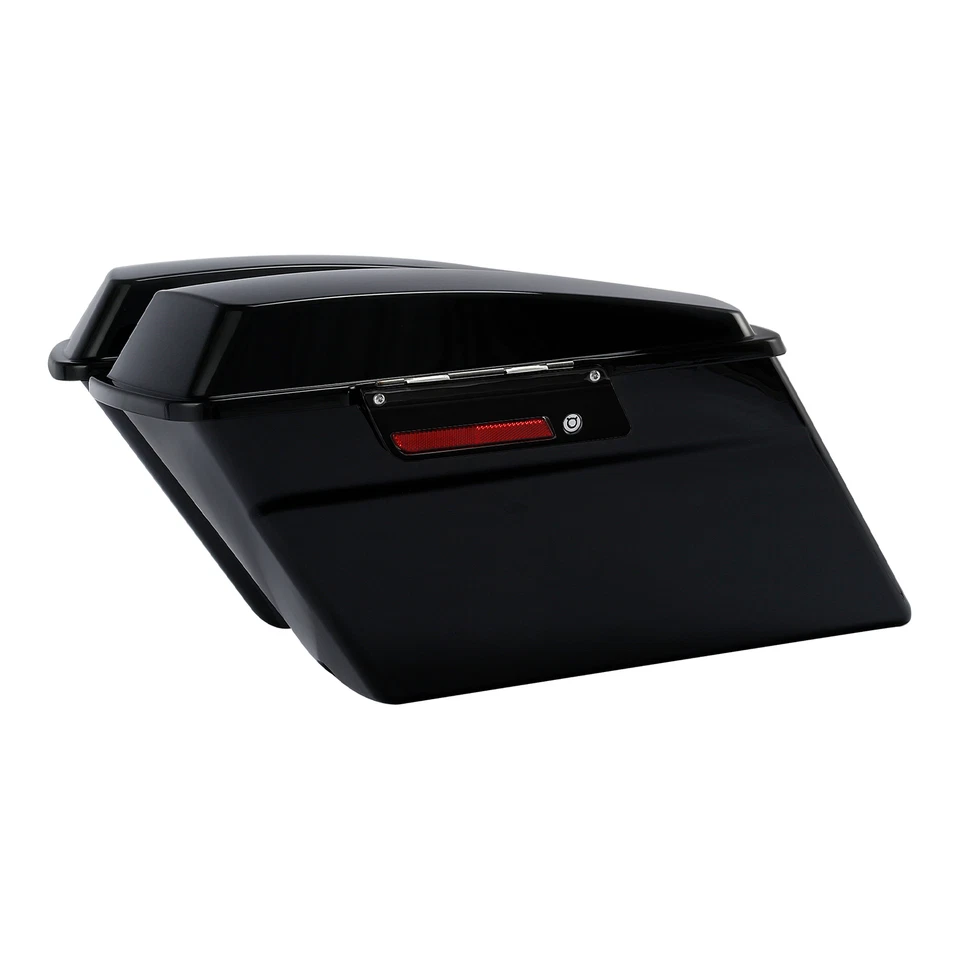 Alforjas rígidas negras aptas para Harley Touring Street Glide FLHX 94-13 Foto 3 de 4