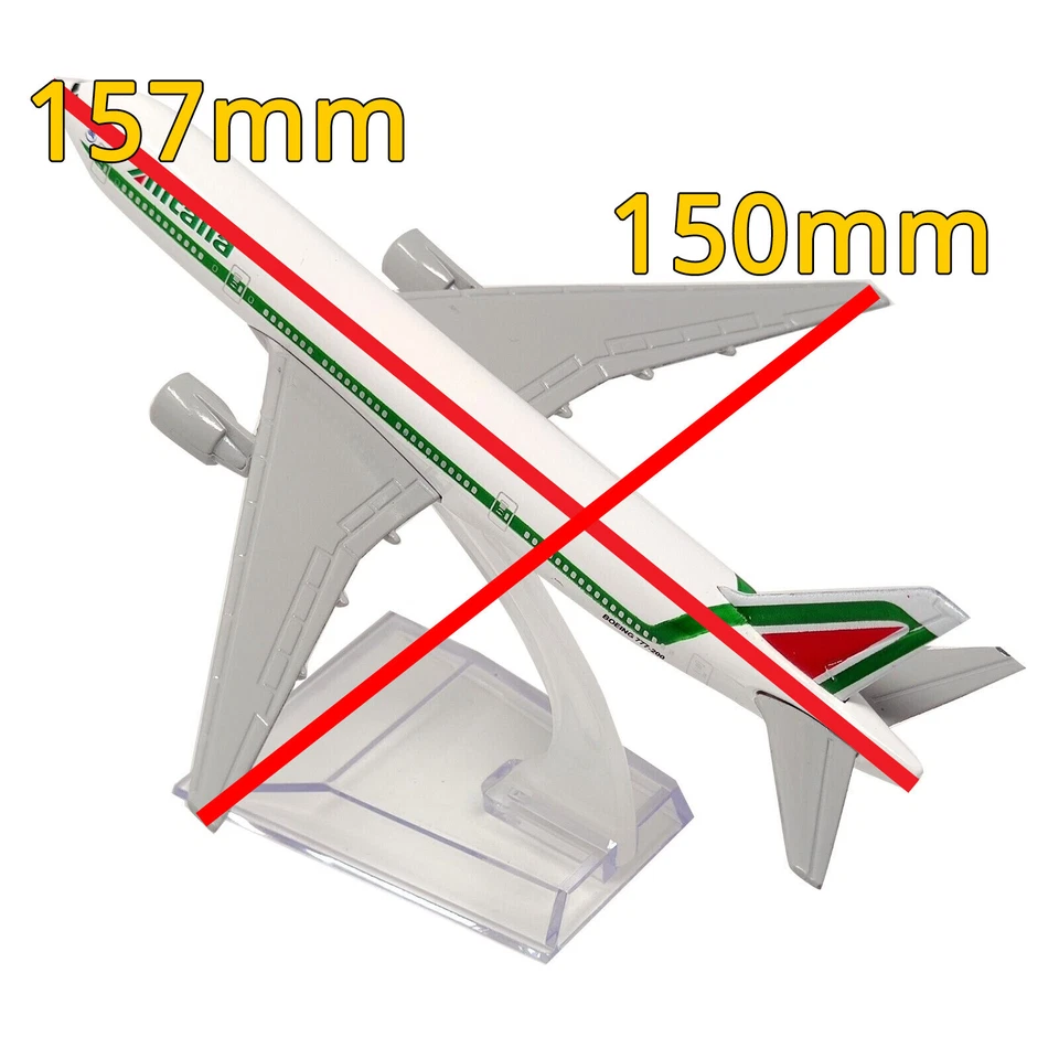 Modellino metallo pressofuso 1:400 aereo Boeing 777 ALITALIA collezione regalo - Immagine 2 di 4