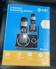 AT&T 2 Handset Wireless Phone Digital Answering System W/Connect to Cell Call ID
