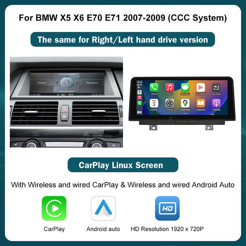 For BMW X5 X6 E70 E71 CCC Wireless CarPlay Linux Touch Screen Android Auto Navi - Foto 3 di 12
