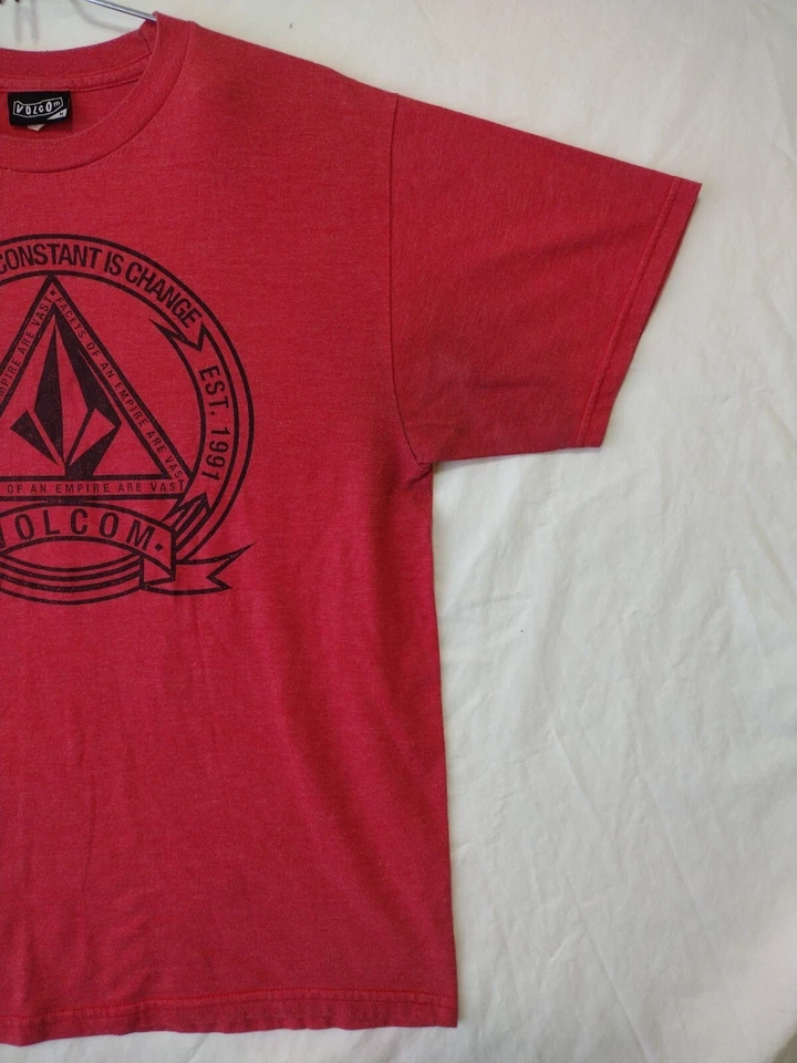 Volcom Mens Medium Graphic Logo Tee Shirt Red Short Sleeve T-Shirt - Image 2 of 4