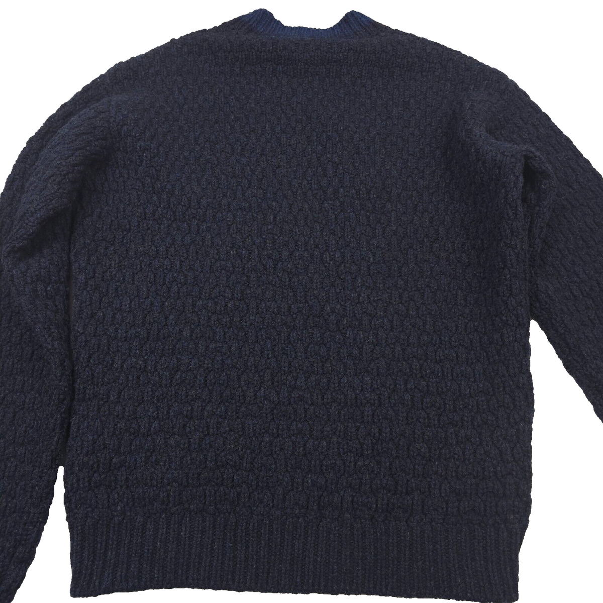 $1195 Marni Mouline Shetland Wool Round Neck Blue Sweater $1195 Marni Mouline Shetland Wool Round Neck Blue Sweater