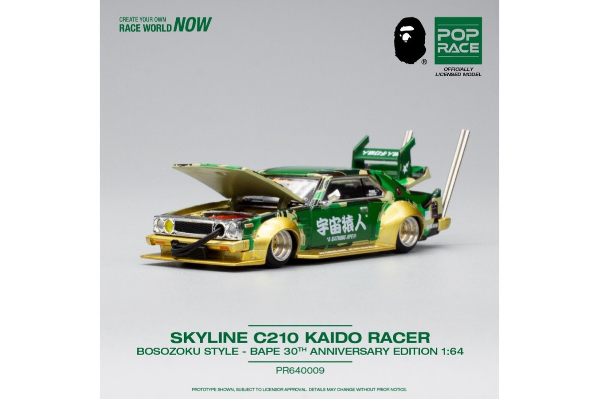 1:64 Pop Race Nissan Skyline C210 Kaido Racer Bosozoku Bape