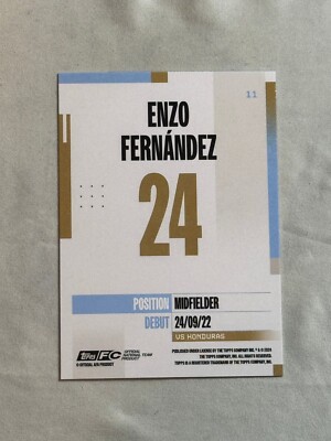 2024-25 Topps Argentina Team Set Enzo Fernandez #11 | eBay