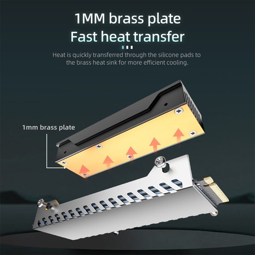 M.2 2280 SSD Heatsink 5V 3Pin ARGB SSD Radiator with Thermal Silicone Pad(Black) - Picture 7 of 8