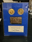 BU 1976 U.S. Bicentennial set, 23 karat gold stamp and two gold plated coins — photo 3