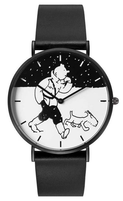 Ice-Watch ICE 015311 TINTIN Soviet Classic Snow Medium Uhr Lederband schwarz NEU - Bild 1 von 1