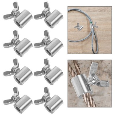  10 PCS Stainless Steel Wire Clamp Tool Cable 5mm Rope Clips Double