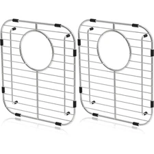 Sink Protectors 2 Pack Stainless Steel Grid 13.2"x11.6" Double Bowl Kitchen Sink