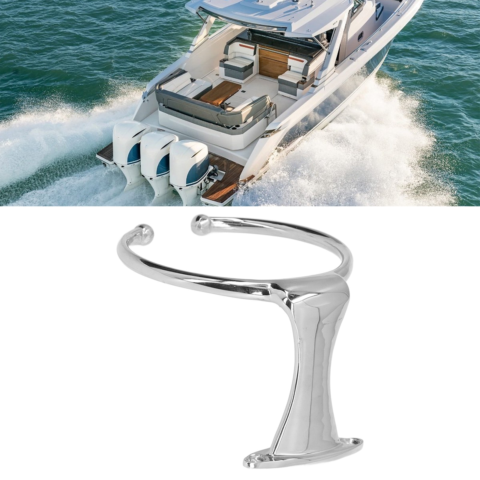 Marine 316 Stainless Steel Ring Cup Holder For Yacht Truck Easy To Use