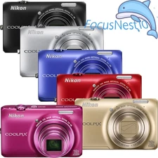 Nikon COOLPIX S6300 Digital Camera 10x Optical Zoom with Accessories Auto Focus