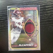 2024 Topps Chrome Football LUKE MCCAFFREY RC Rookie Relic Card #CRR-LM