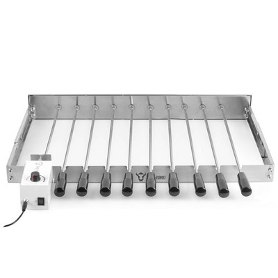 BBQ-Toro Edelstahl Grillaufsatz | 10 Spieße 58 x 26-40 cm, Motor links