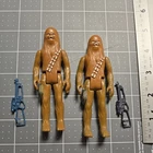2 Star Wars Chewbacca Original Complete Kenner 1977 with Bowcaster