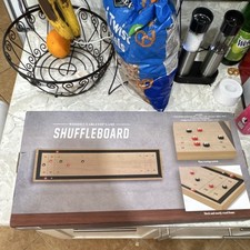 Wooden Tabletop Shuffleboard Game 40" Long Two Player